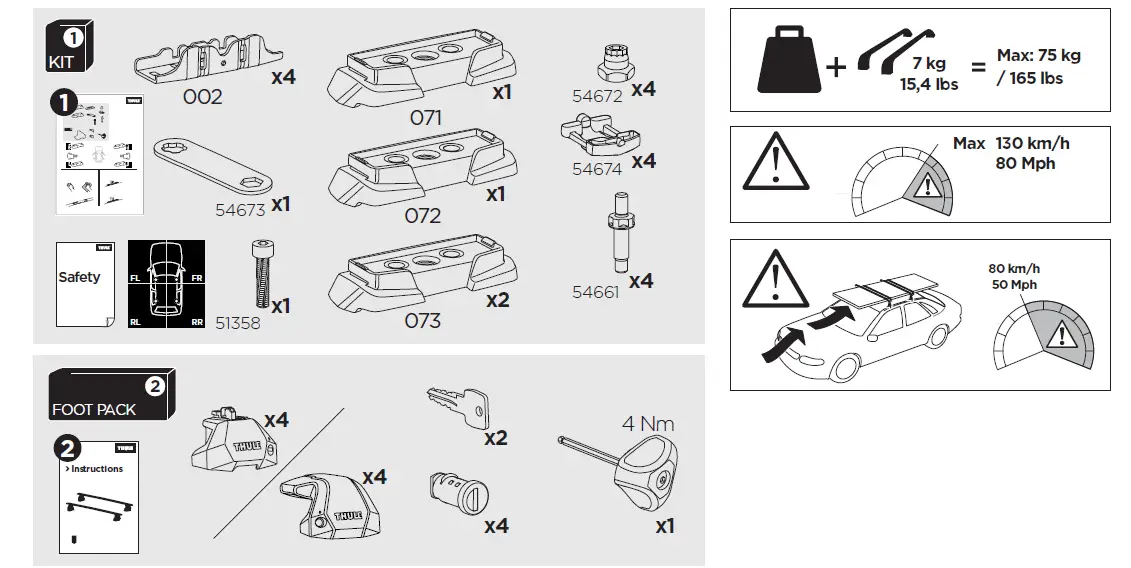 THULE-187084-Custom-Fit -Kit -for -Mounting -Roof -Rack -System -to-Vehicles-01