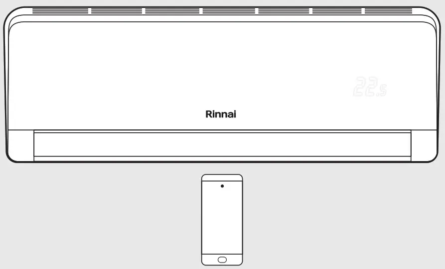 Rinnai HSNRQ25B Q Series Split Type Wall Mounted Air Conditioner Wi-Fi