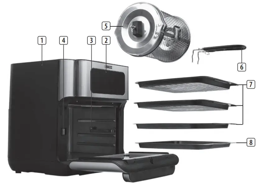 PRINCESS 182065 Aerofryer Oven - overvoew