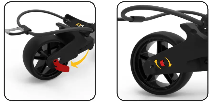 PowaKaddy FX7 GPS Electric Trolley - Front Wheel Adjust