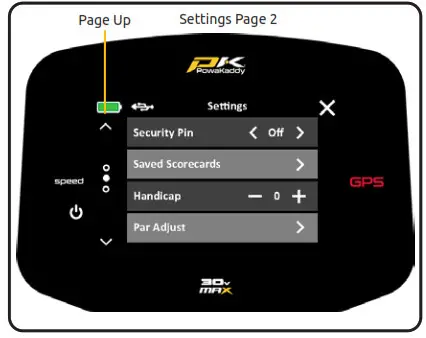 PowaKaddy FX7 GPS Electric Trolley - Settings 2
