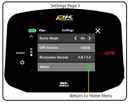 PowaKaddy FX7 GPS Electric Trolley - Settings 3