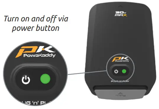 PowaKaddy FX7 GPS Electric Trolley - Turn on
