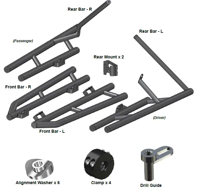 SUPERATV Nerf Bars Polaris RZR XP 4 1000 Turbo FIG (1)
