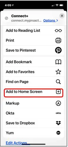 EMERSON Connect+ Mobile - Add to Home