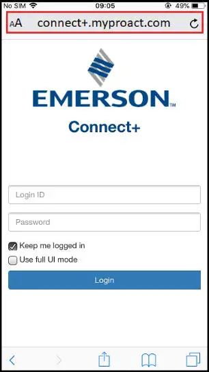 EMERSON Connect+ Mobile - dd the Connec