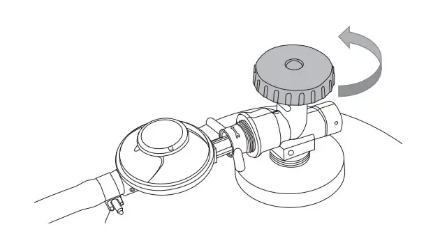 FIELDMANN FZG 2001 Portable Gas Grill - anticlockwise
