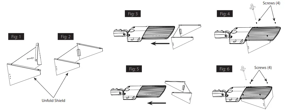 RAB A17 FA Area Light Reversible Shield - Fig
