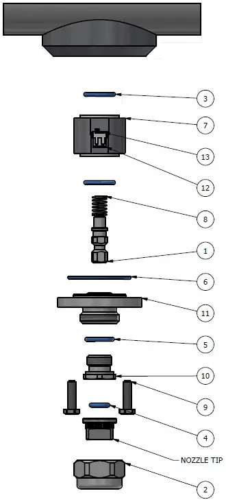 Spraying Systems 63600 PulsaJet Manifold - NOZZLE REBUILD KITS 2