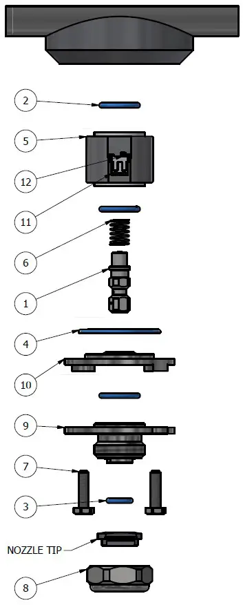 Spraying Systems 63600 PulsaJet Manifold - NOZZLE REBUILD KITS 3