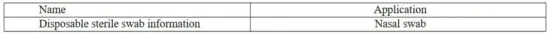 FIG 2 Disposable sterile swab information