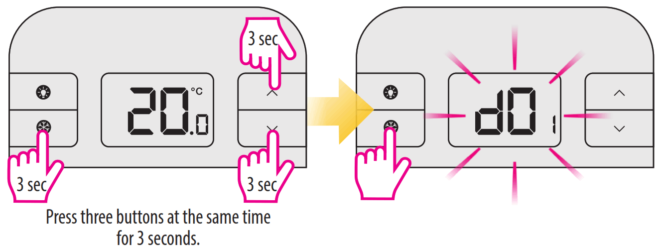 SALUS RT310TX Wireless Programmable Thermostat - Installer Mode