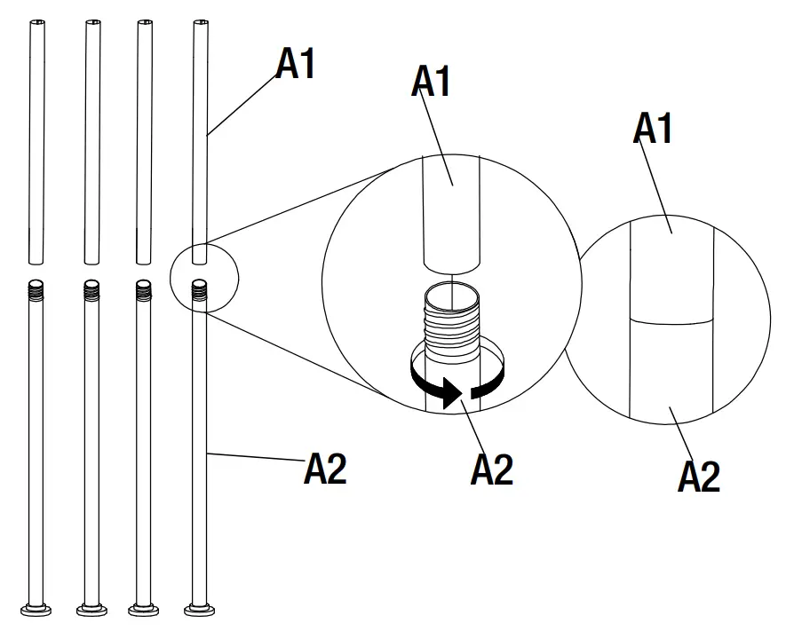 Assemble the Post 1 and Post 2