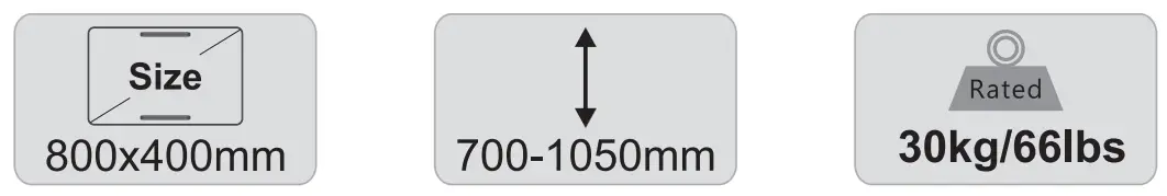 Cab-PC14923 Gas Spring Adjustable Desk