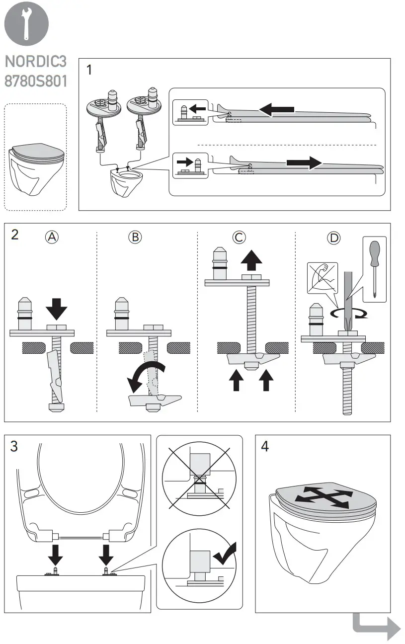 3202596B Toilet Seat Gustavsberg Nautic Soft Closing Hard Seat Black - FIGURE 10