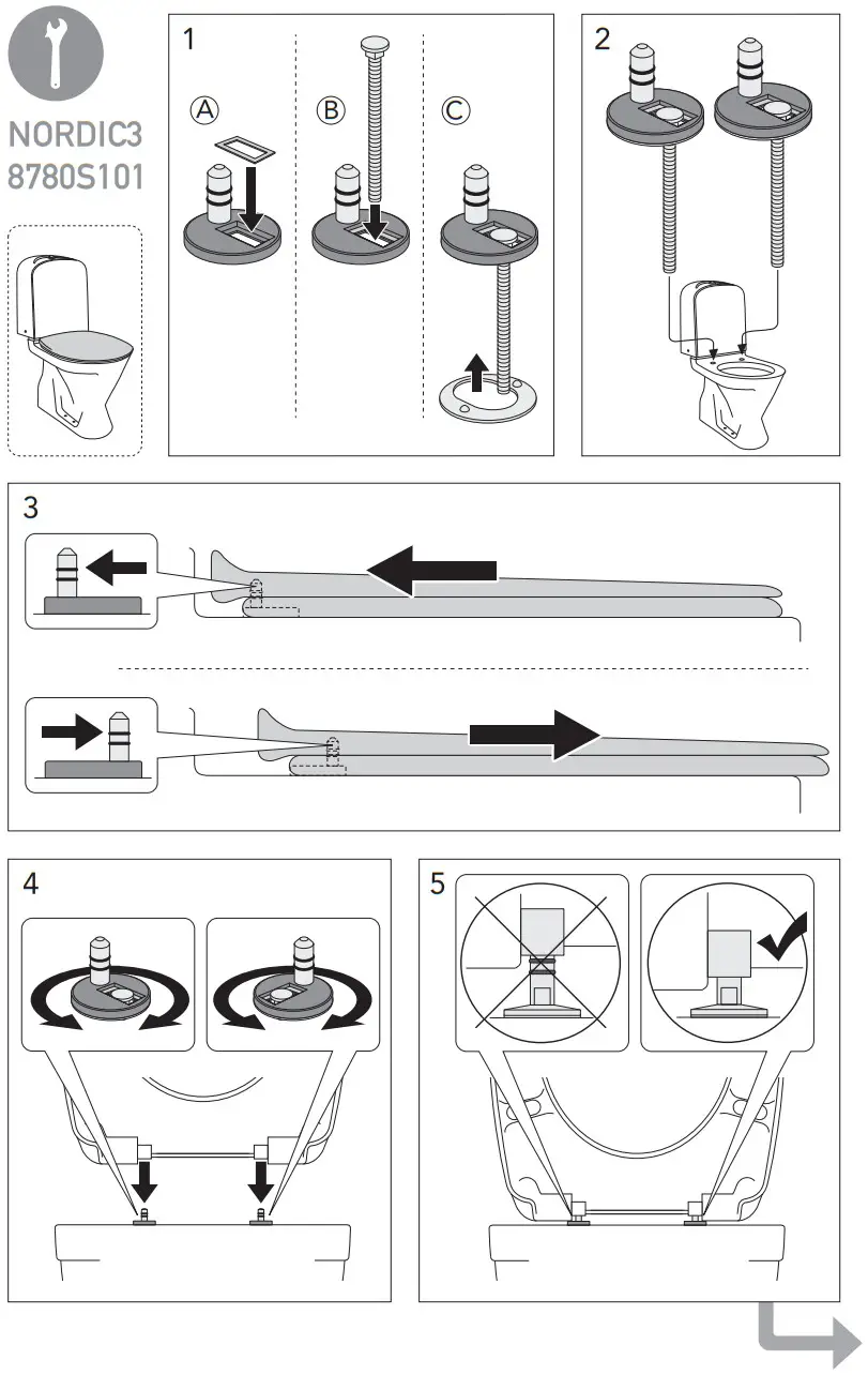 3202596B Toilet Seat Gustavsberg Nautic Soft Closing Hard Seat Black - FIGURE 12