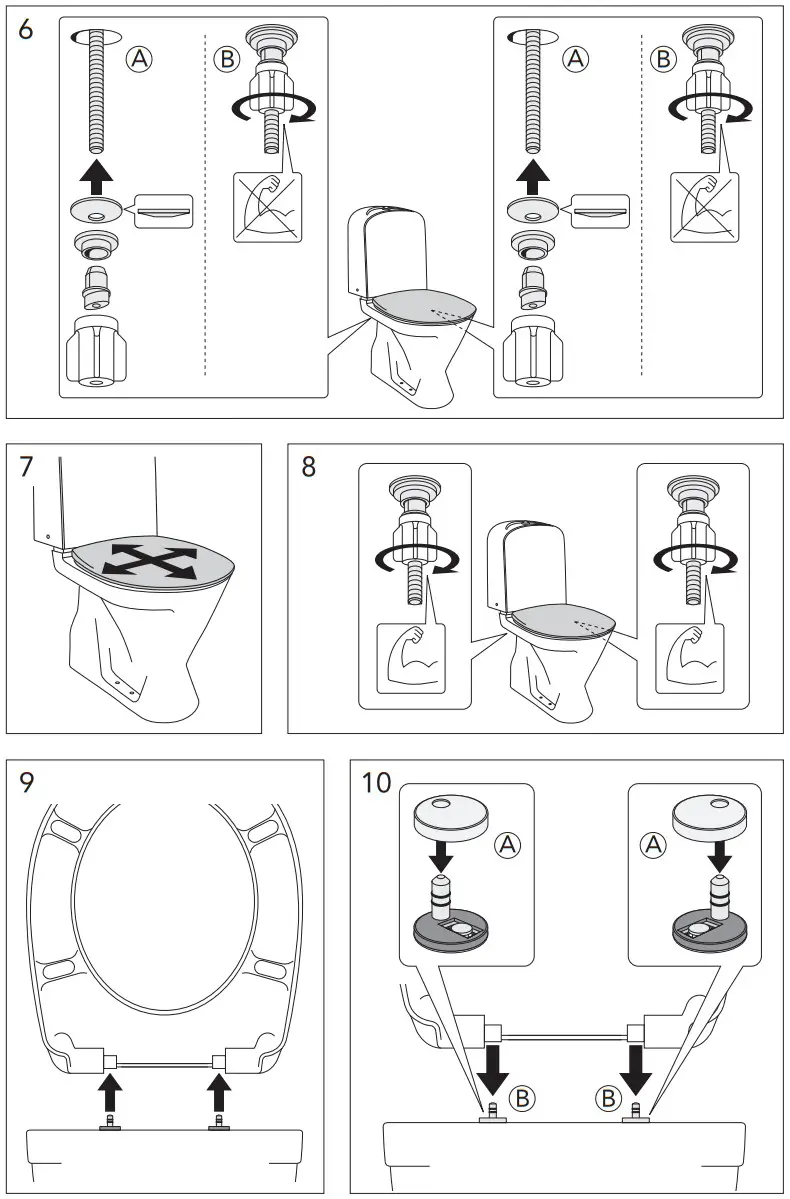 3202596B Toilet Seat Gustavsberg Nautic Soft Closing Hard Seat Black - FIGURE 13