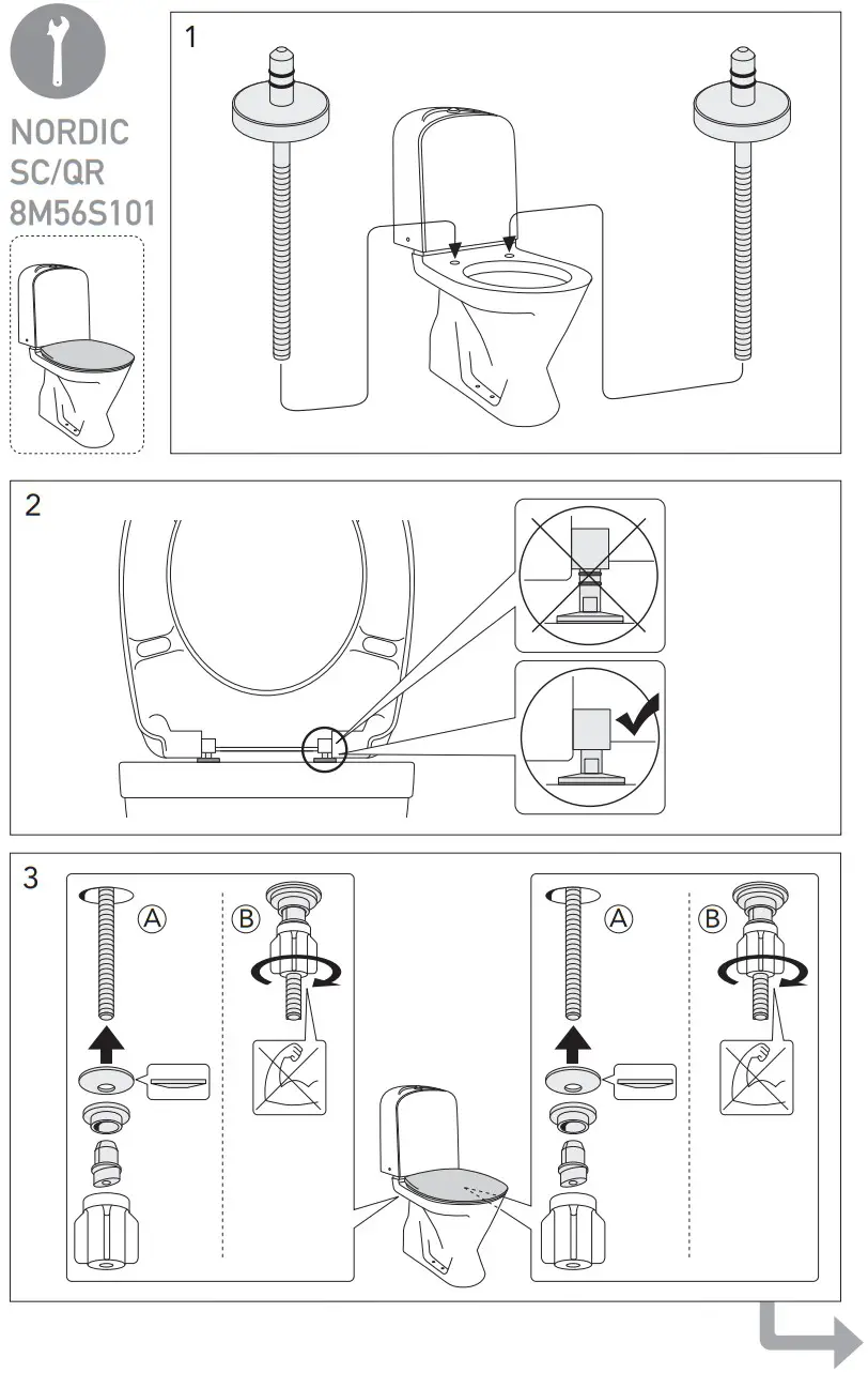3202596B Toilet Seat Gustavsberg Nautic Soft Closing Hard Seat Black - FIGURE 14