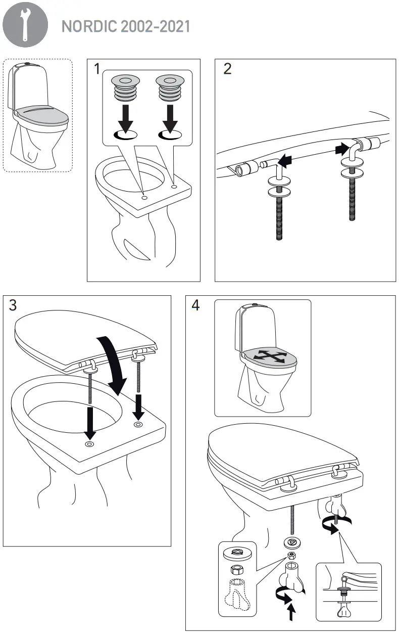 3202596B Toilet Seat Gustavsberg Nautic Soft Closing Hard Seat Black - FIGURE 16