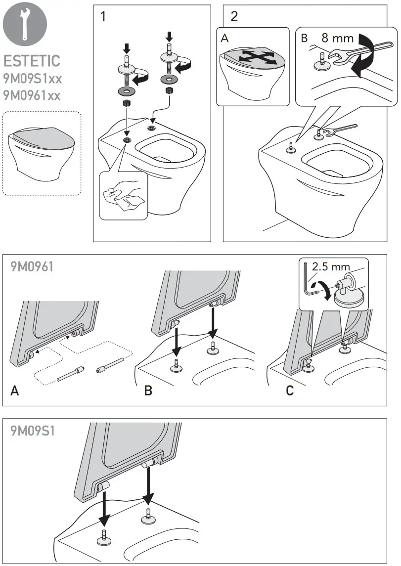 3202596B Toilet Seat Gustavsberg Nautic Soft Closing Hard Seat Black - FIGURE 3