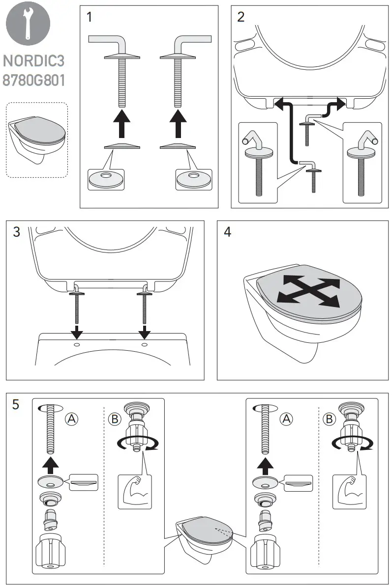 3202596B Toilet Seat Gustavsberg Nautic Soft Closing Hard Seat Black - FIGURE 9