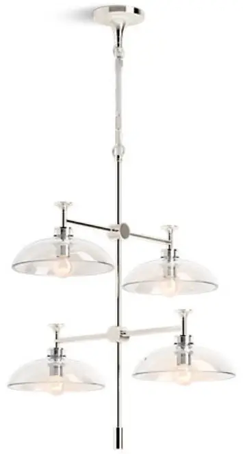 KOHLER Tone 24 Inch Four Light Chandelier