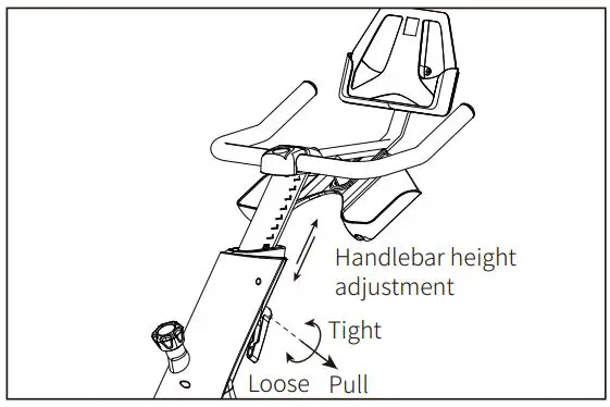 YESOUL YS-002 M1 Smart Spin Bike Instruction Manual - Handlebar height adjustment