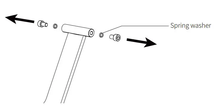 YESOUL YS-002 M1 Smart Spin Bike Instruction Manual - Remove two screws