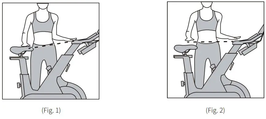 YESOUL YS-002 M1 Smart Spin Bike Instruction Manual - Setup of appropriate handlebar height