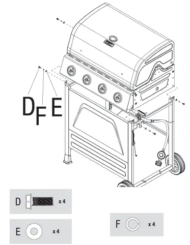 BACKYARD GRILL GBC1748WRSB-C Outdoor LP Gas Barbecue Grill - 14