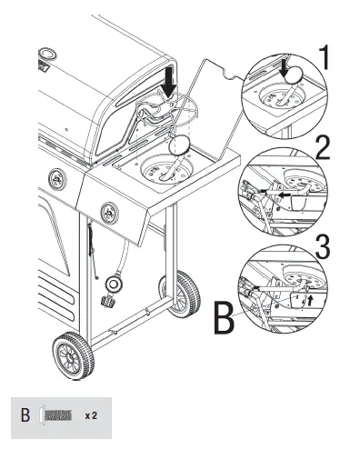 BACKYARD GRILL GBC1748WRSB-C Outdoor LP Gas Barbecue Grill - 18