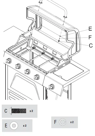 BACKYARD GRILL GBC1748WRSB-C Outdoor LP Gas Barbecue Grill - 20