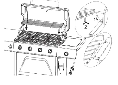 BACKYARD GRILL GBC1748WRSB-C Outdoor LP Gas Barbecue Grill - 22