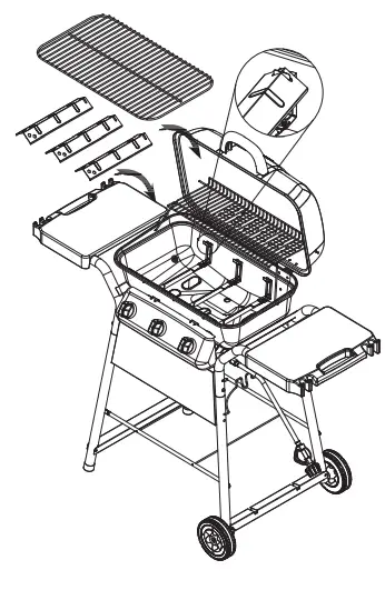 BACKYARD GRILL GBC1748WRSB-C Outdoor LP Gas Barbecue Grill 12