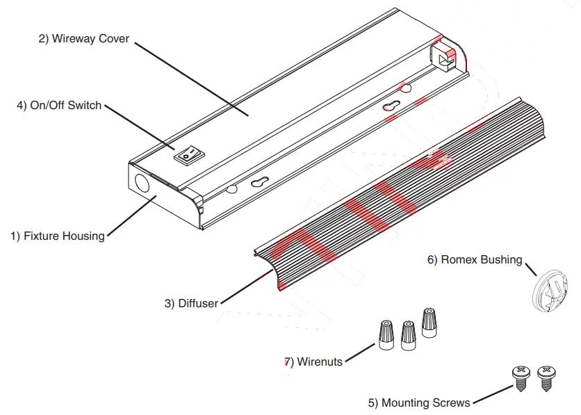AcuityBrands T8 Fluorescent Cabinet Light fig 1
