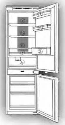 BERTAZZONI REF24BMBPNB Refrigerator - different sections