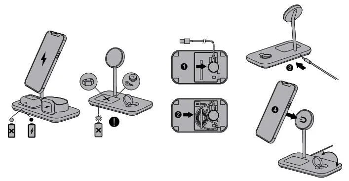BEST BUY essentials BE MQ231W23 3 In 1 Magnetic Wireless Charger - overview