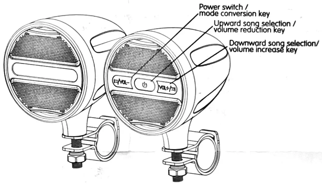 POWER ACOUSTIK MCS-22C 3 Inch Motorcycle ATV Speake -- penel