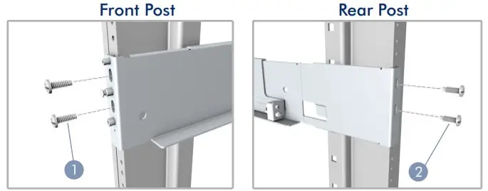 Edge corE Minipack AS8000 128 Port 100G Chassis Switch - Install Rack Rails in a 19 inch rack 2