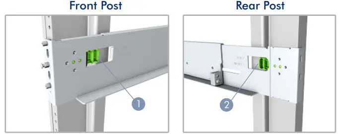 Edge corE Minipack AS8000 128 Port 100G Chassis Switch - Install Rack Rails in a 19 inch rack 3