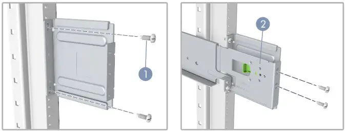 Edge corE Minipack AS8000 128 Port 100G Chassis Switch - Install Rack Rails in a 19 inch rack 4