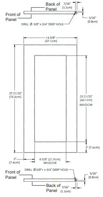 INTEGRATED PANEL DIMENSIONS
