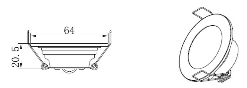 HOOVER HGM610NN Cooker Hood - Dimensions