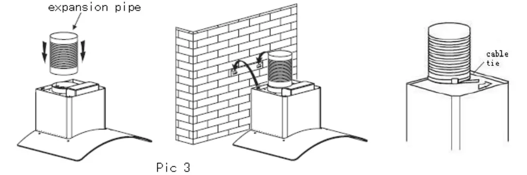 HOOVER HGM610NN Cooker Hood - adjust