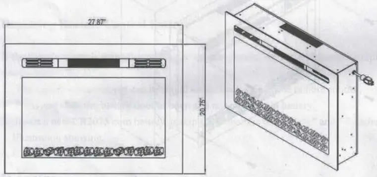 GREYSTONE F2655BCFW In-Flat Insert Electric Fireplace 7