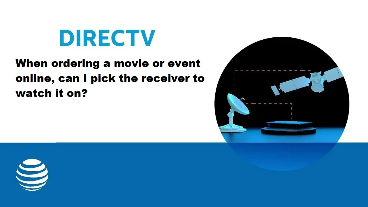 When Ordering A Movie Or Event Online, Can I Pick The Receiver To Watch It On?