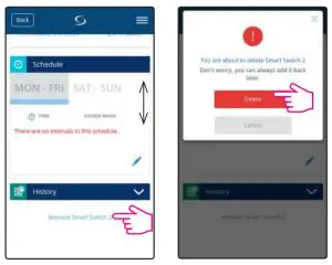 SALUS SR600 Smart Home Relay - Remove device