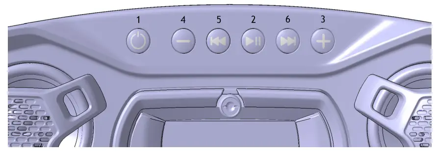 MTX 278003880 Audio Bluetooth System- Button Function