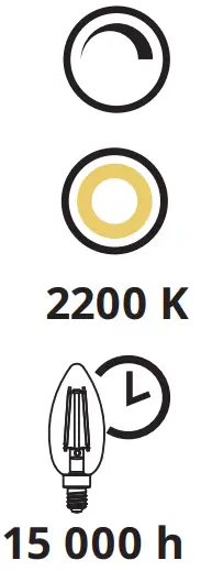 IKEA LED2116C2 LUNNOM LED Bulb E12 210 lm Dimmable - ICON2