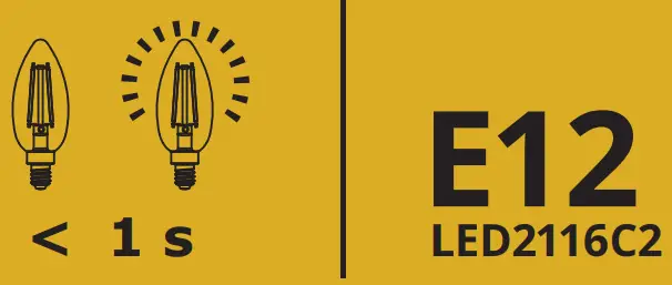 IKEA LED2116C2 LUNNOM LED Bulb E12 210 lm Dimmable - ICON4